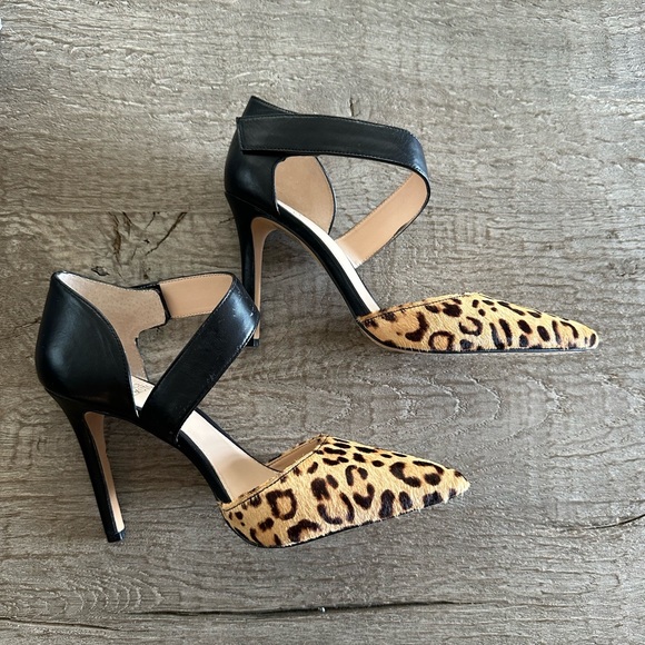 NEW - Vince Camuto Carlotte calf hair leopard print heels - Picture 9 of 12